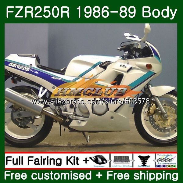 

body for fzr250r fzrr fzr 250 250r 1986 1987 1988 1989 nice white 124cl.35 fzr250rr fzr-250 fzr250 86 87 88 89 fairing, Black