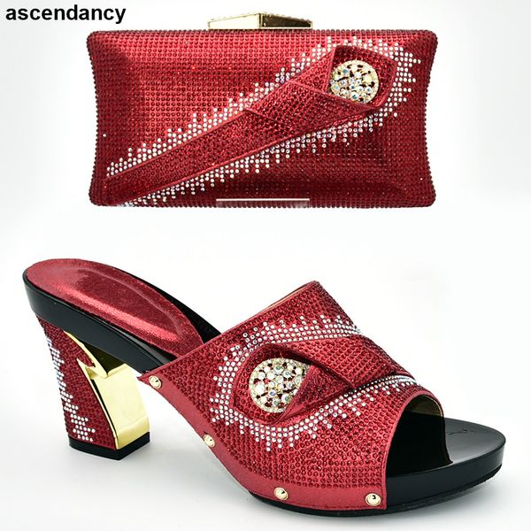 

nigerian shoes and matching bags shoe and bag for nigeria party nigeria bag shoe set summer high heeled shoes for women, Black