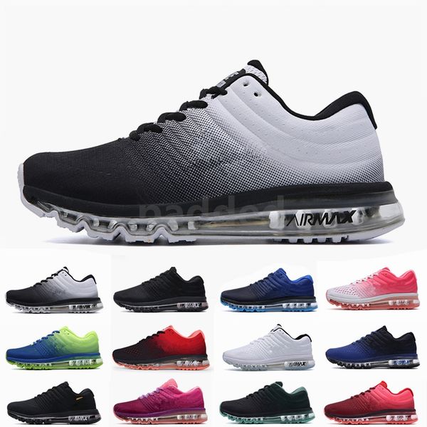 

новые мужские кроссовки maxes 2017 тройной черный белый синий розовый мужчины женщины тренеры спорт кроссовки размер 36-45, White;red