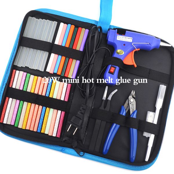 

20w 110-220v mini melt glue gun diy thermoelectric silicone gun high temperature resistant tool 7mm glue stick gift