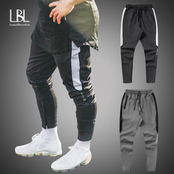 

men fitness joggers sweatpants 2019 bottom male gyms bodybuilding workout cotton trousers casual joggers sportswear pencil pants, Black