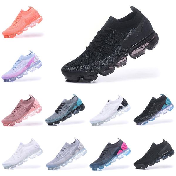 

2020 vapors knit 2.0 volt air fly 1.0 designer mens trainers sneakers safari cny red orbit women breathable running shoes maxes, Black