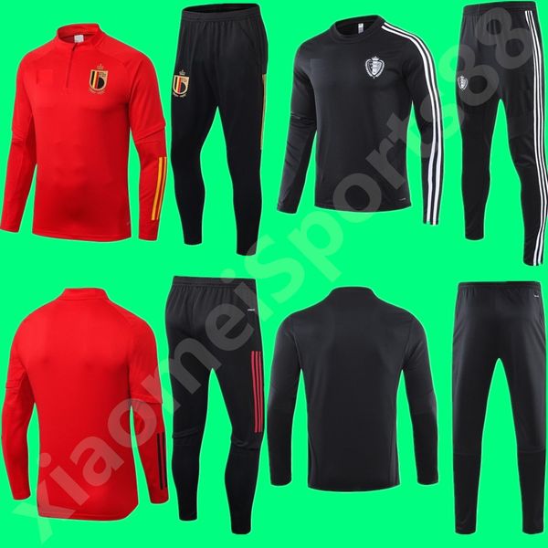 

2020 европейский кубок бельгии черный спортивный костюм de bruyne футбол спортивные костюмы лукаку e.hazard длинным рукавом брюки отдыха фут, Black