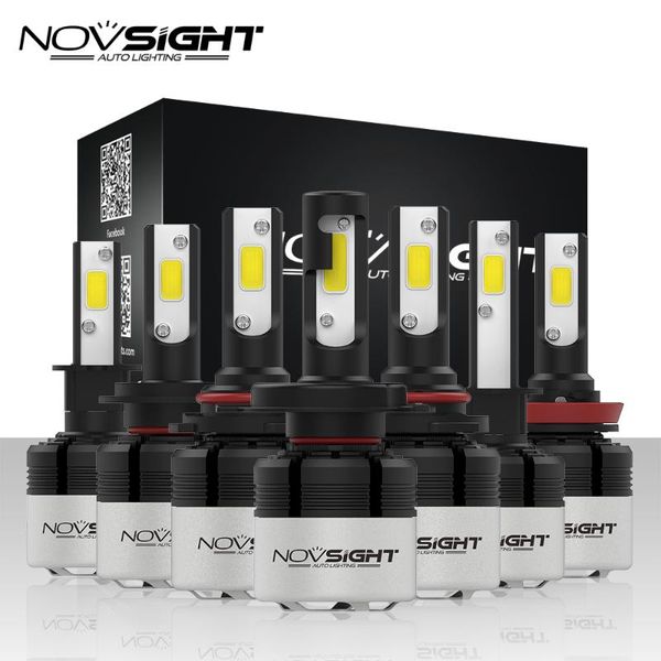 

novsight h4 led h7 h11 h1 9005 9006 h3 h8 h9 cob led headlight 72w 9000lm car headlamp bulb fog light 6500k 12v high beam