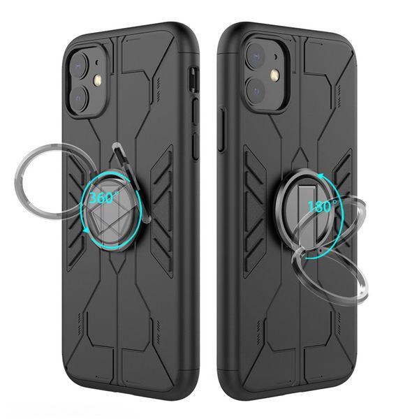 

luxury armor holder phone case ring shockproof 3 in 1 back case cove for iphone 11 pro max 11pro samsung note10