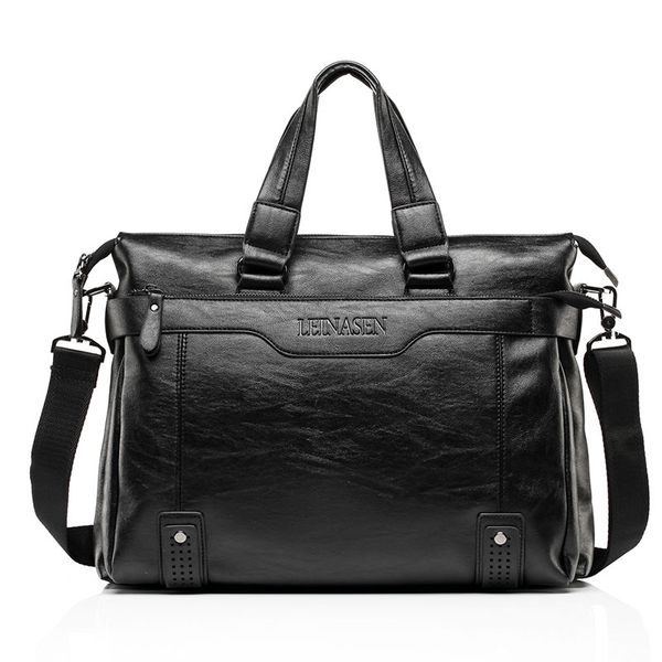 

14 inch men's briefcase bag shoulder pu leather briefcases bags man handbag shoulder fashion messenger bags for men briefcase