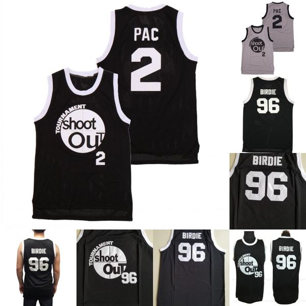 

#2 PAC #96 Birdie Tournament Shoot Out Basketball Jersey Above The Rim Uniform Movie Black Jerseys Wholesale Mix Order Fast Shipping