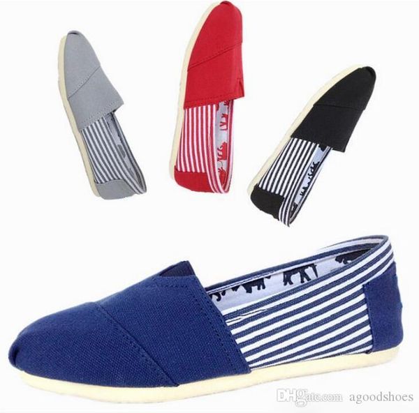 

gift brand new women men canvas shoes flats loafers casual single shoe solid sneakers driving shoes tom espadrille walking, Black
