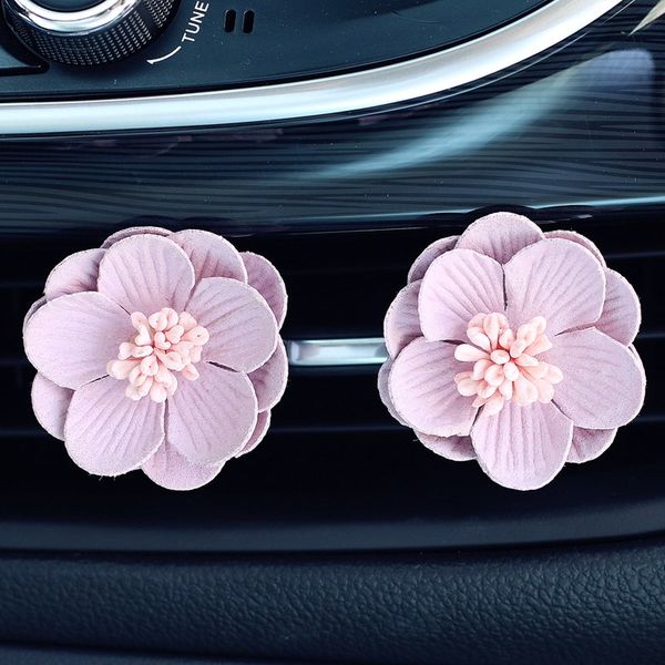 

mr 2pcs/set car air freshener flower decor automobiles interior perfume solid fragrance flavor clip car accessories gift