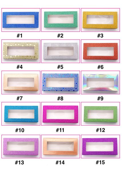 

13 styles 3d mink eyelash package boxes false eyelashes packaging empty eyelash box case lashes box paper packaging