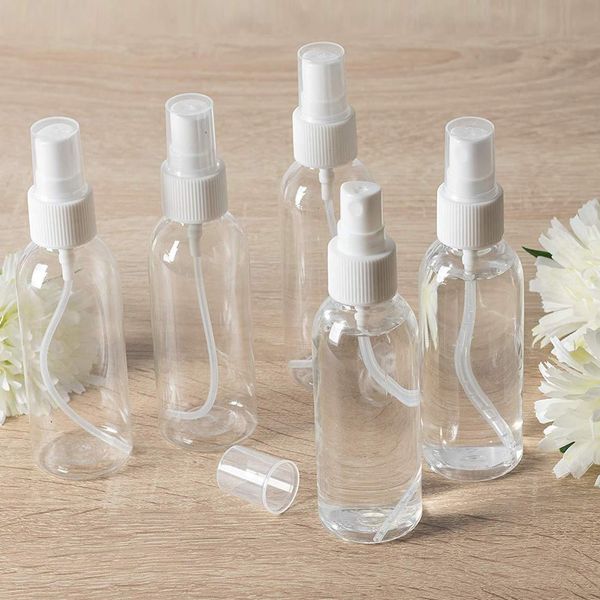 

high-grade 100ml transparent plastic spray bottle refillable bottle perfume pet bottle with spray pump