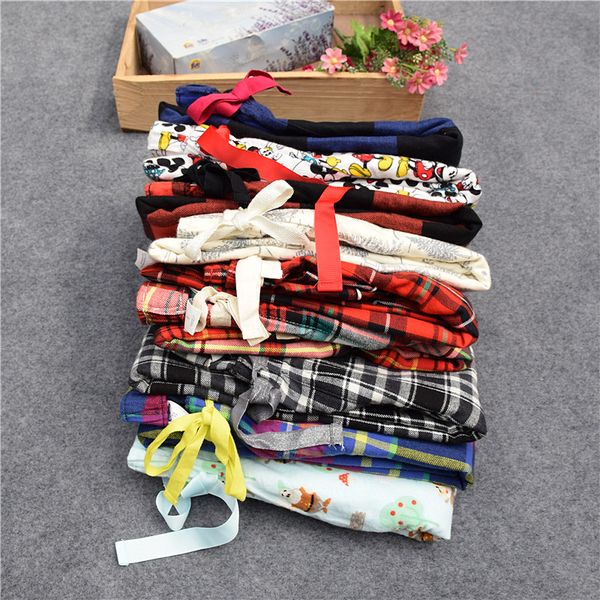 

woman's pants long pants woven cotton sleep bottoms ladies, Black;red