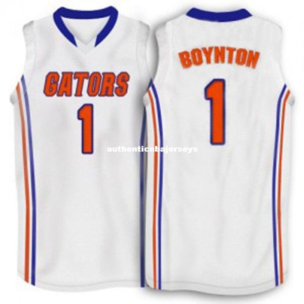 

#1 kenny boynton florida gators white,blue 2007 basketball jersey,custom any sizes,all name and numbers are stitched on, Black;blue