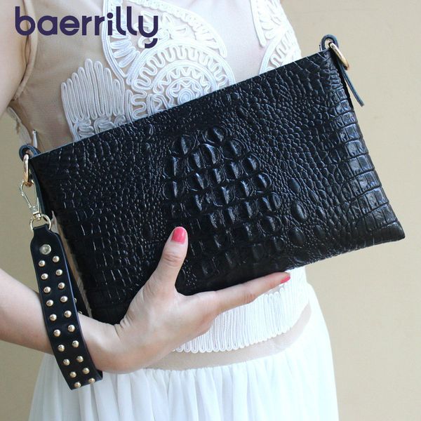 

crocodile women messenger shoulder bag satchel luxury handbags women bags designer genuine leather handbags long clutch bag