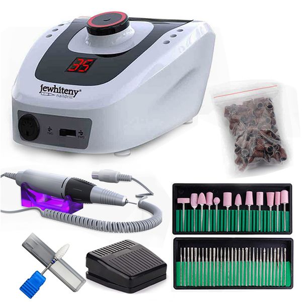 

32w 35000rpm nail drill machine set with sanding band professional milling manicure machine set kit with nail drill bit set kit