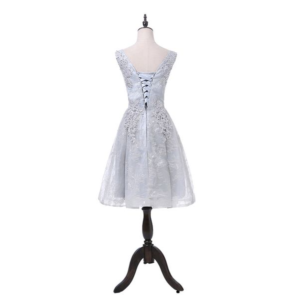 

новое поступление элегантное вечернее мини-платье vestido de festa a-line на шнуровке бисером аппликации коктейльная вечеринка славное плать, Black