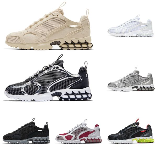 

stussy x nike air zoom спиридон клетка 2 кроссовки тройной белый черный серый кардинал красный лимонный venom metallic silver женские мужски