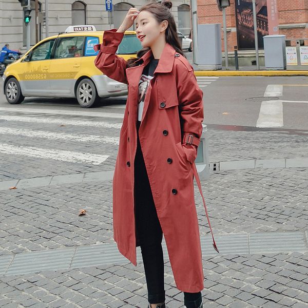 

korean style female slim jacket new plus size plain doube breasted women's windbreaker business outerwear ropa de mujer de moda, Tan;black