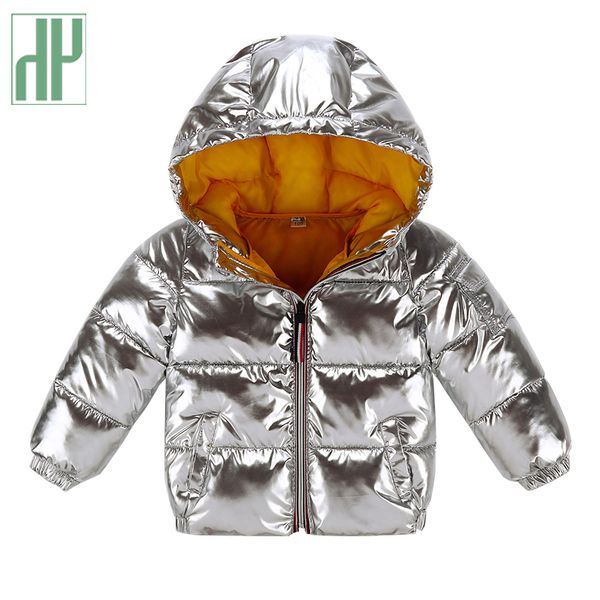 

hh winter jacket kids autumn girls parka black gold silver down jacket for boy hooded snowsuit children's clothing, Blue;gray