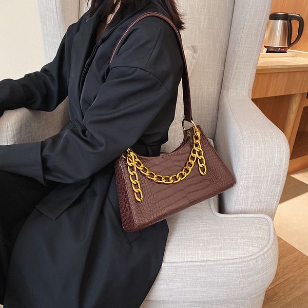 

роскошные багетные сумки крокодил шаблон кошельки и сумки женская мода высокое качество женский посланник сумка девушки сцепления