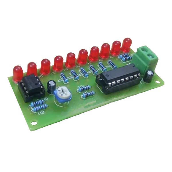 

diy kit ne555+cd4017 10 ch led light water electronic suite circuit board