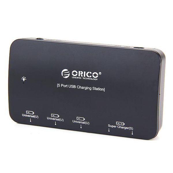 

orico mpu-5s auto 12v 5 порт смарт зарядное устройство универсальный автомобильный адаптер конвертер для iphone смартфон tablet pc-черный