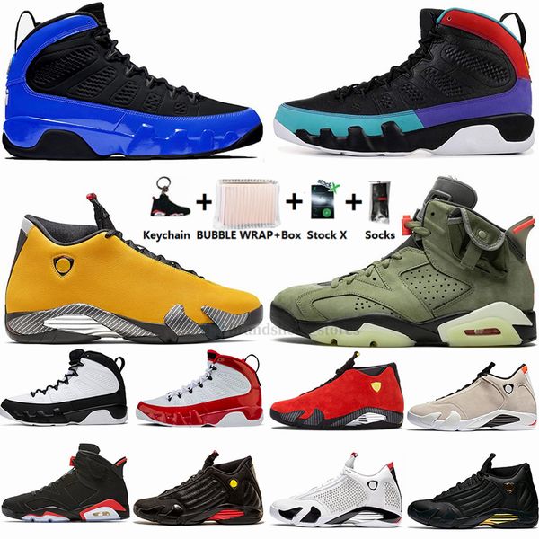 

2020 14s se black thunder candy cane 14 mens basketball shoes 9 dream it do it bred unc 9s sports sneakers 6s travis scotts with box trainer