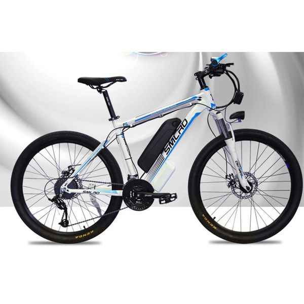 

lithium battery electric mountain bike 26 inch bicycle 48v 350w folding, Silver;blue