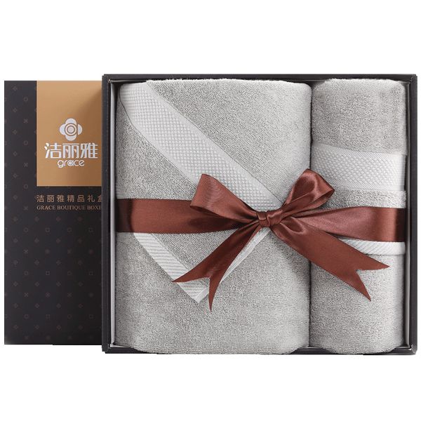 

jie ya cotton towel bath towel gift box three-piece set international womens day gift two-piece set custom logo