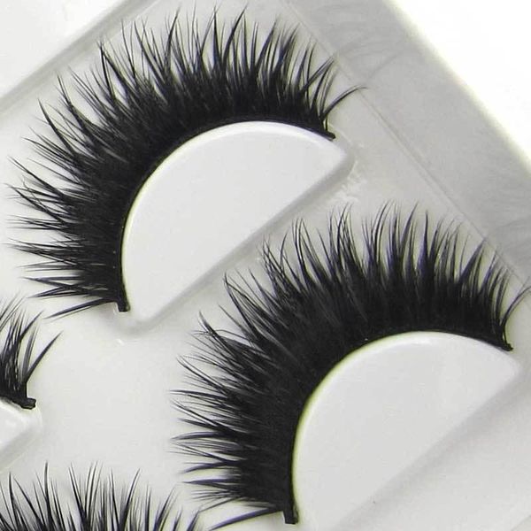 

5 pairs eyelashes false eyelash handmade crossing false long big eyelashes soft fake eyes black extension t7s9