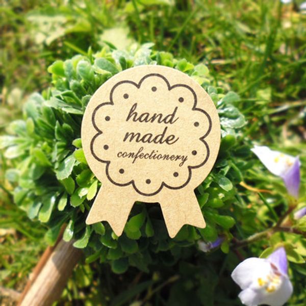 

hand made kraft medal seal sticker baking bag cake box sealer