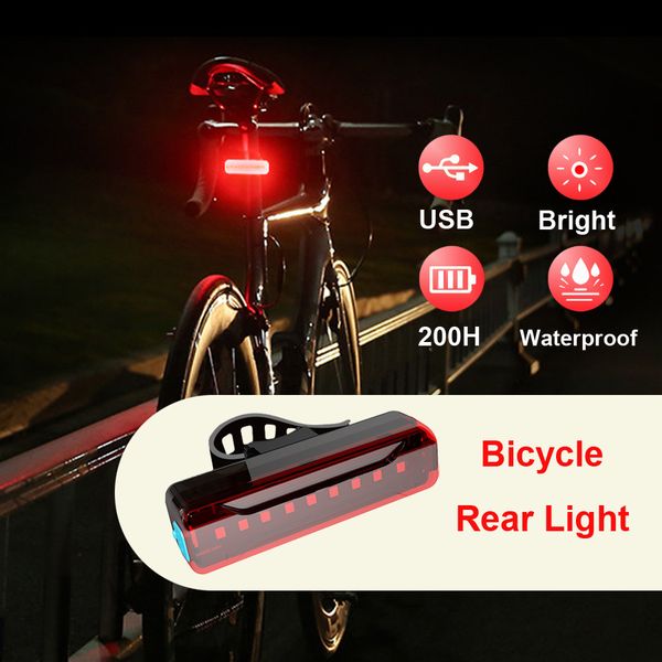 

newboler 2600 mah led taillight bicycle usb rechargeable safety warning light bike rear tail light for bicycle