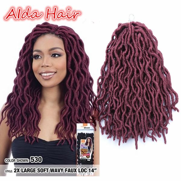 2020 Crochet Wavy Goddess Locs 12inch Synthetic Hair Extension