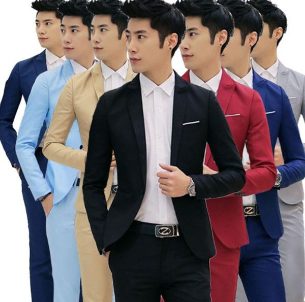 

in stock new spring autumn thin men blazer cotton slim england suit blaser masculino male jacket blazer men size m-3xl, White;black