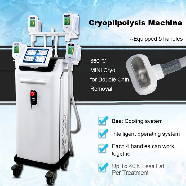 

cryoliplysis fat ing slimmming machine weight loss cryotherapy fat remoavl with 4 handle can work together