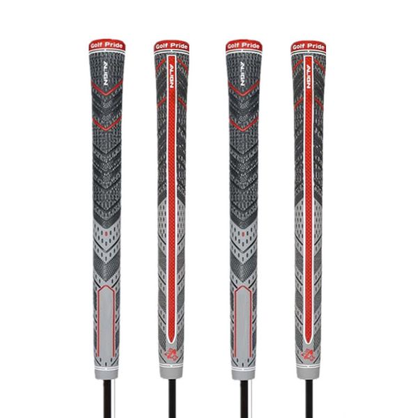 

new grey/red golf grips clubs rubbers align mcc plus 4 multicompound standard size / midsize ing