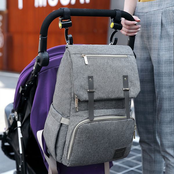 

usb waterproof stroller diaper backpack for mom maternity nappy women travel infant multifunction baby bag insulation nursing