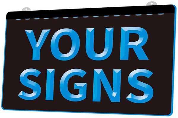 

f0001] your signs plaque new 3d engraving led light sign customize on demand 8 colors
