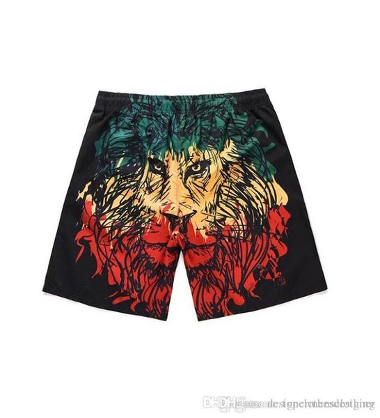 

printed swim shorts 19ss summer new casual beach board shorts mens 3d lion
