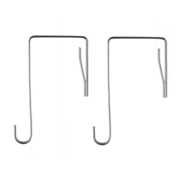 

2pcs/pack multifunctional stainless steel door hooks for hanging coat clothing bathroom towel bags in kitchen z0314