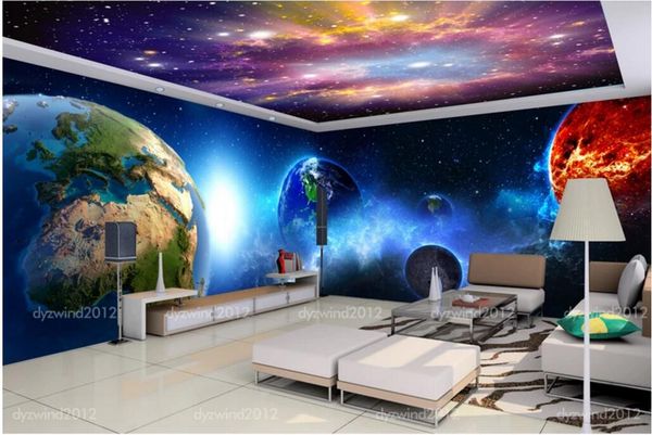 

custom p 3d wallpaper room fantasy starry universe earth whole house background wall home decor 3d wall murals wallpaper for walls 3 d