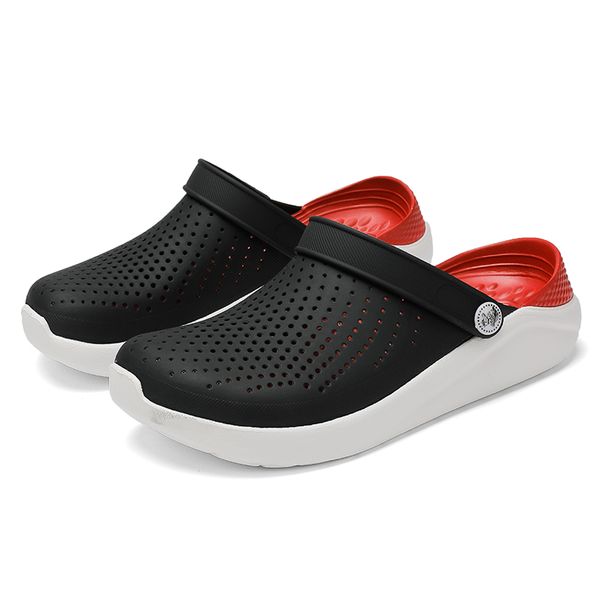 

2020 summer crocse crocks slip on casual garden clogs waterproof shoes women nursing clogs hospital women work medical sandals y200520, Black