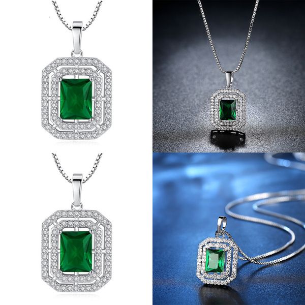 

micro insert green necklace exaggeration pendant crucifix cross chain necklace for women fine necklace gold pendant skyrim pendant, Silver