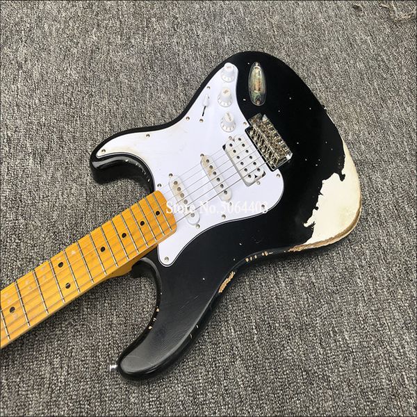 

китай гитара завод, высокого класса ручной работы старый, ретро электрогитара, старые части, ретро шеи, бесплатная доставка