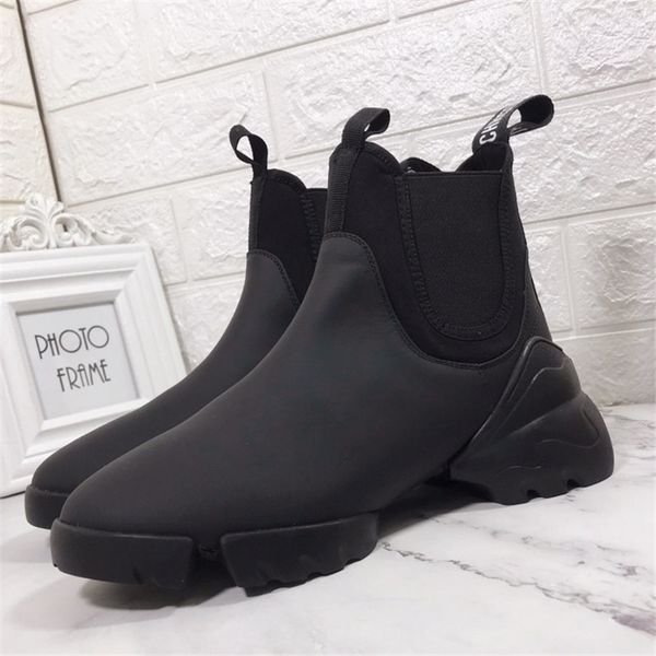 

fashion women red bottom boots black genuine leather communa ankle boots for women flat party dress winter luxury designer shoes size 35-40