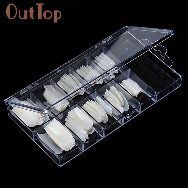 

outcolorwomen 100pcs natural color french false nail tips artificial fake nails art acrylic manicure tools 160920 f30 hw, Red;gold