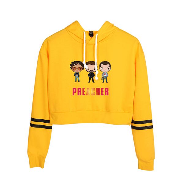 

kpop print preacher crop hoodies women cotton spring new designharajuku preacher girls orange hoodie sweatshirt, Black
