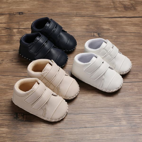 

men's and women's baby rubber sole pu solid color sports shoes