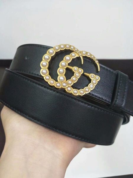 

classic fashion designer mens women brand fashion belt with fashion metal buckle real leather r belts, Black;brown