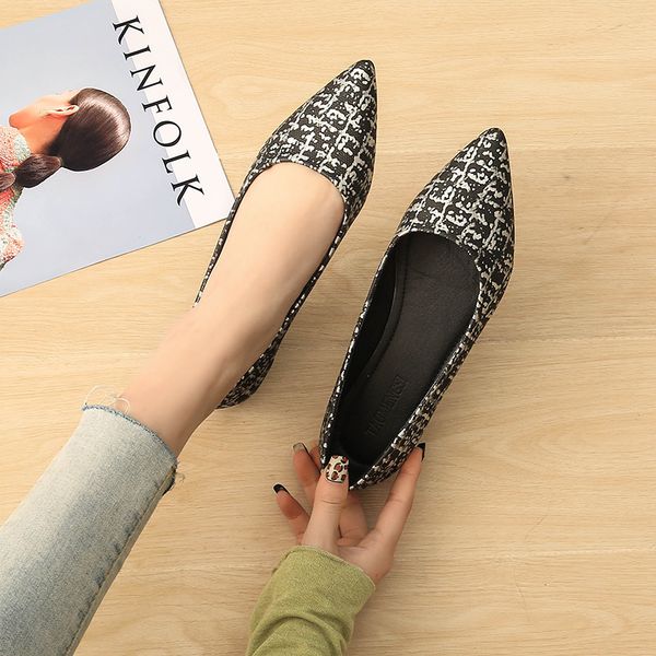 

boat shoe summer shoes ladies 2020 fashion women's female footwear shallow mouth mixed colors pointed toe casual sneaker new, Black